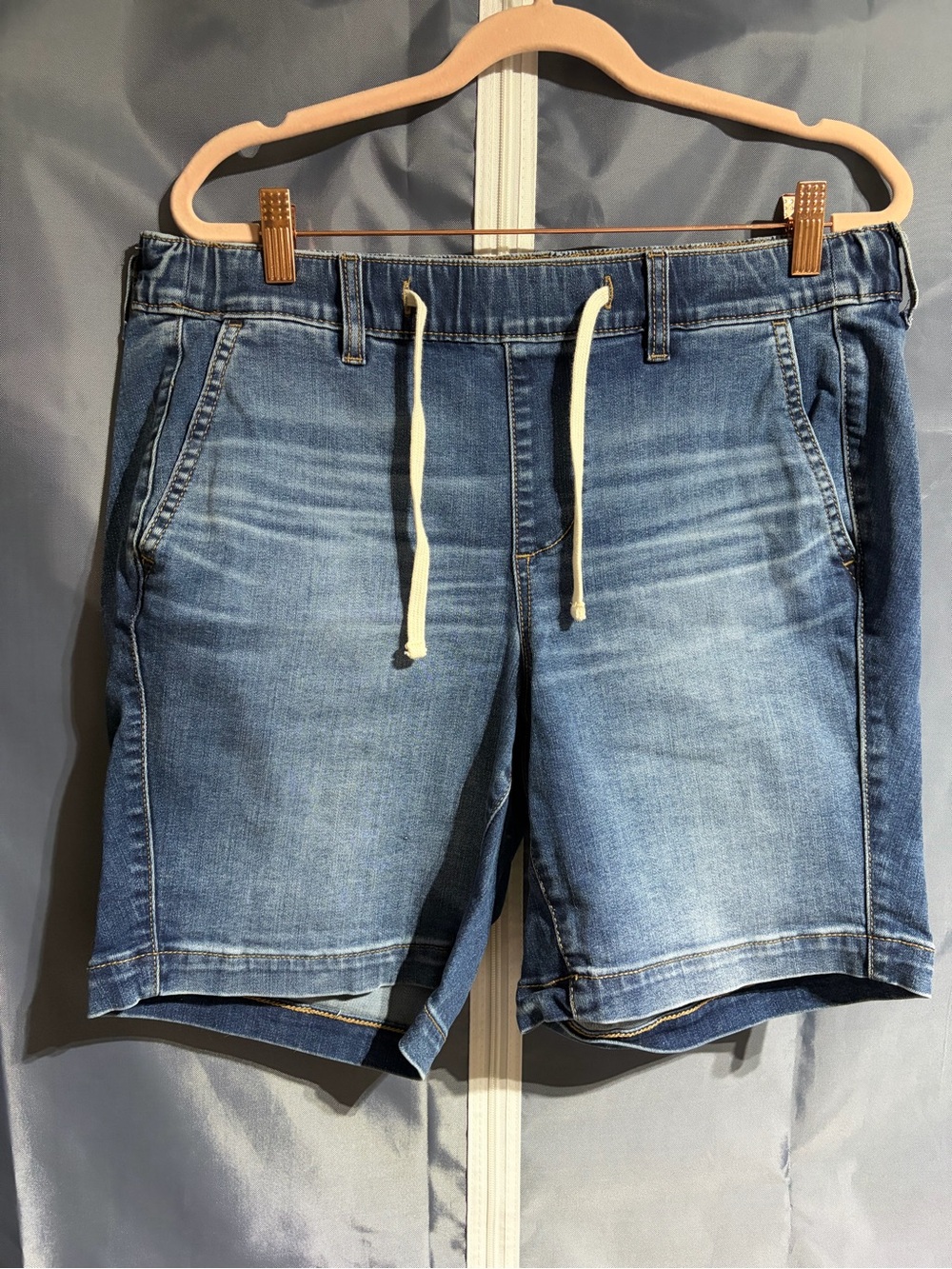 Torrid Blue Denim Drawstring Shorts